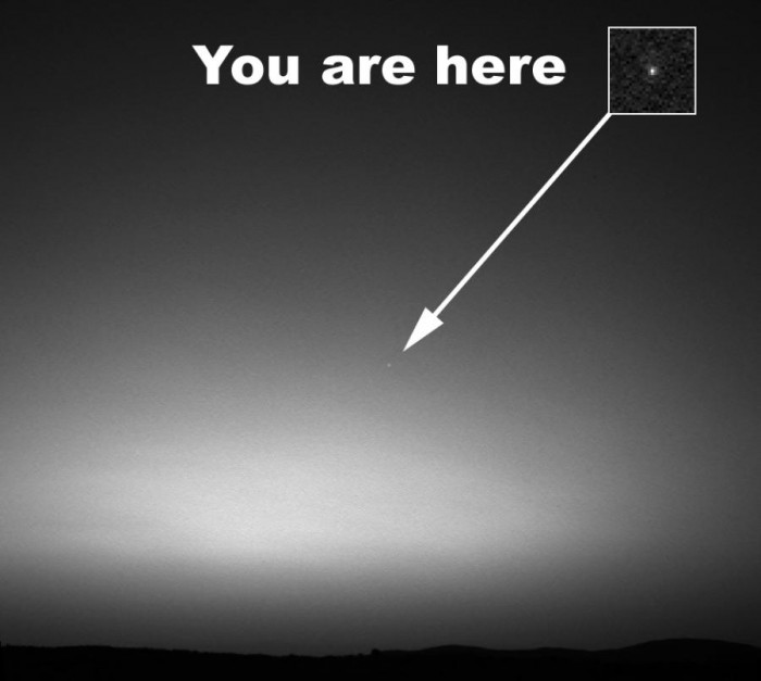 Earth from Mars - First image ever taken of Earth from the surface of a planet beyond the Moon.jpg (41 KB)